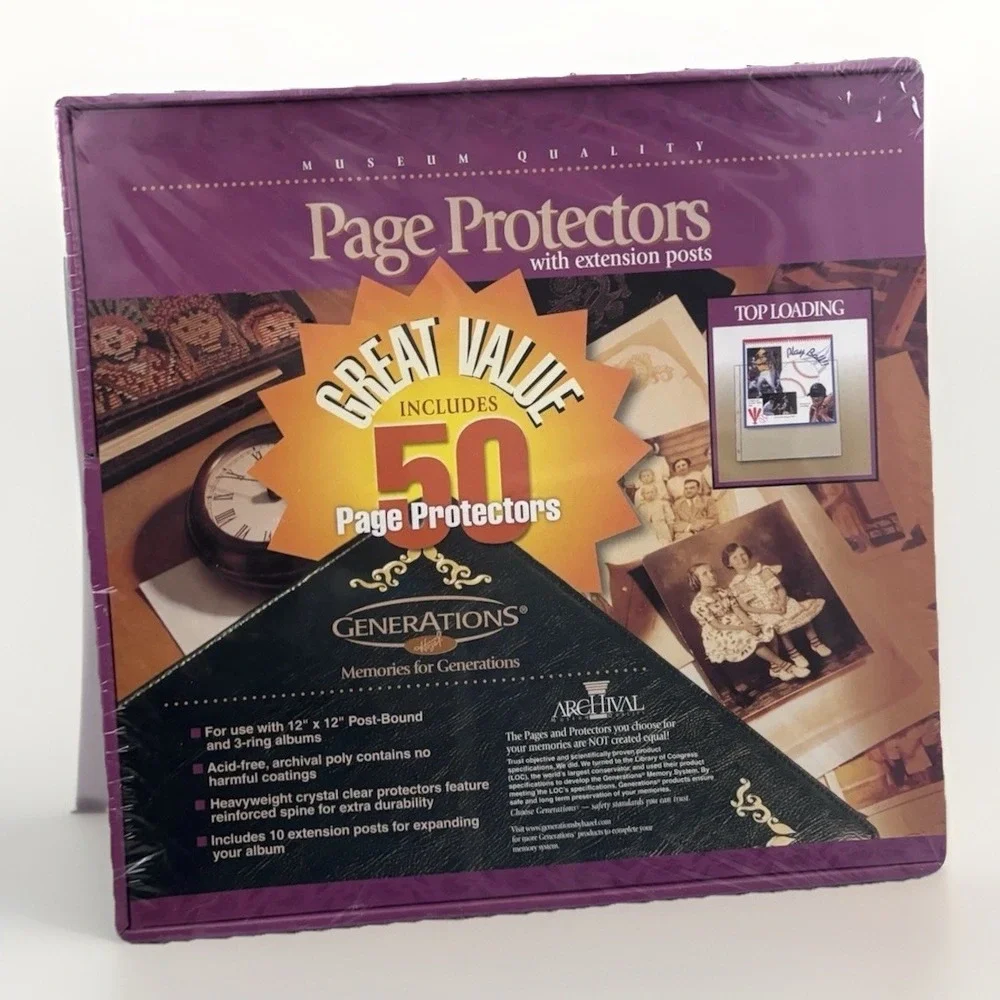 Museum Quality PAGE PROTECTORS + Extension Posts Paper‎ Craft Supplies - NEW
